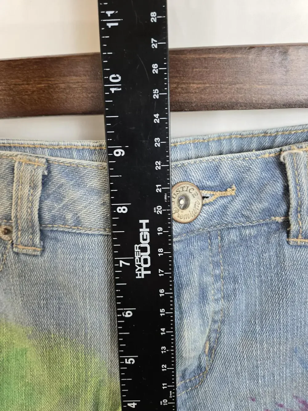 Justice Premium Jeans Girls 14R Blue Multicolor Tie Dye Skinny Simply Low Denim